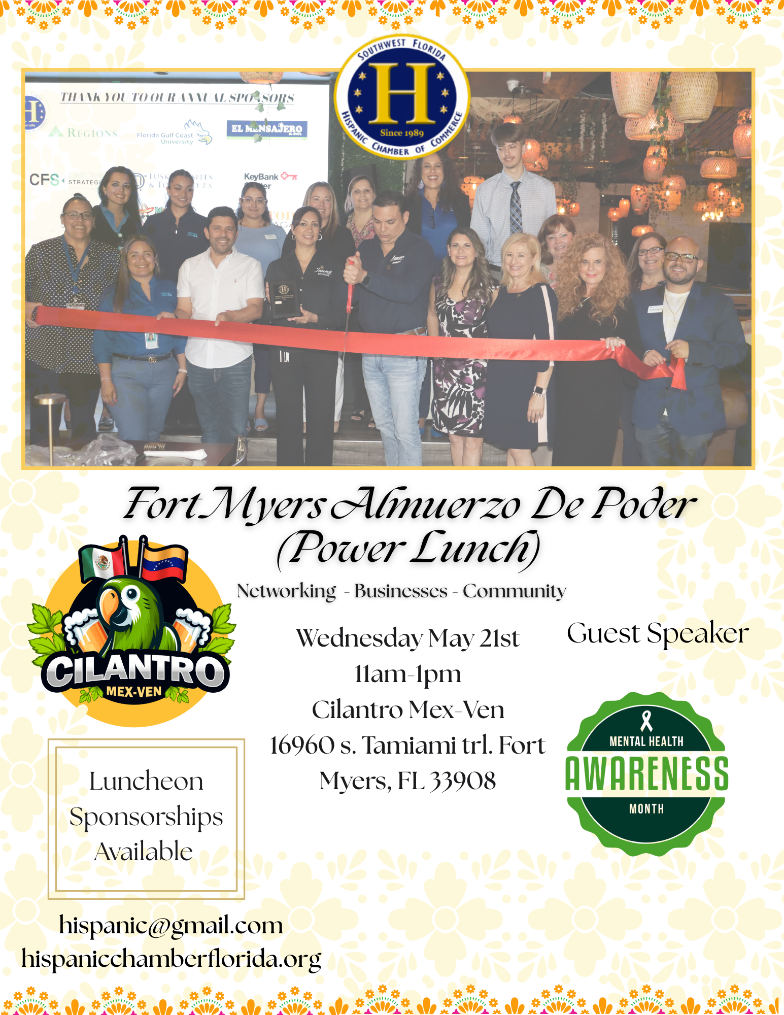 May Fort Myers Almuerzo De Poder(power Lunch)